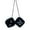 Black, variant on Car Interior Accessory Square Dice for Vehicle with Hanging Polka Dot Ornament, 15x7.5x7.5 cm, Yellow