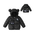 thumbnail image 3 of YOUYEDIAN Kids Hooded Puffer Jacket Winter Zipper Quilted Padded Down Jacket Warm Windbreaker Long Sleeve Coat, 3 of 5
