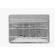 Jet Set Travel Metallic Embossed-Leather - Card Case - Gunmetal - 32F7MF6D0E-041