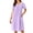 Light Purple, variant on Avidlove Cotton Nightgowns for Women with Pocekts Short Sleeve House Dress Embroidered Neckline Night Gown Sleepwear Pleated Lounge Mumu Dress