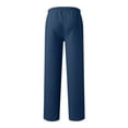 thumbnail image 4 of ADSSDQ Men's Lightweight Sweatpants Open Bottom Sweat Pants for Men Straight Leg Gym Sweatpants Lounge Pants with Pockets Dark Blue 4XL, 4 of 5