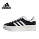 thumbnail image 2 of Pantalones cortos de tabla de caña baja para mujer Adidas Gazelle Bold en blanco y negro, calzado informal resistente al desgaste y antideslizante, 2 of 5