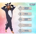 thumbnail image 4 of Adult Unisex Donkey Pajamas - Plush One Piece Animal Costume - Comfortable Jumpsuit by FUNZIEZ! (Large), 4 of 6