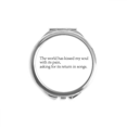 thumbnail image 1 of Citation Poésie Mon Monde A Embrassé Mon Me Miroir Compact Rond Portable de Poche en Verre, 1 of 3