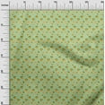 thumbnail image 3 of oneOone Polyester Spandex Light Green Fabric Coffeeinated & Vaccinated Sewing Craft Projects Fabric Prints By Yard 56 Inch Wide, 3 of 4
