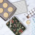 thumbnail image 5 of Yayeee Pot Holders Kitchen Heat Resistant with Pocket 7"x9.8" Cotton Oven Cooking Hot Pads, Green Christmas Holly, 5 of 7