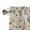 thumbnail image 5 of Living Room Curtains 72 Inches length, Pastoral Botanical Window Treatment Curtain Drapes, Vintage Mushroom Spring Summer Flowers Light Filtering Drapes for Bedroom Laundry Room, 52"x72", 2 Panels, 5 of 7