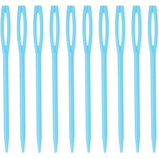 200pcs Plastic Sewing Needles, 7cm Length Large Eye Blunt Needles