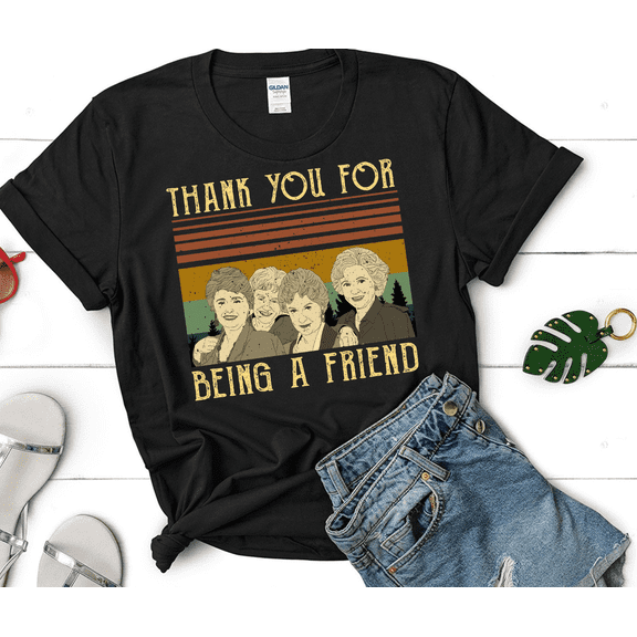 The Golden Girls Thank You For Being A Friend 80s Vintage Sunset T-Shirt, Stay Golden Shirt, The Golden Girls Shirt