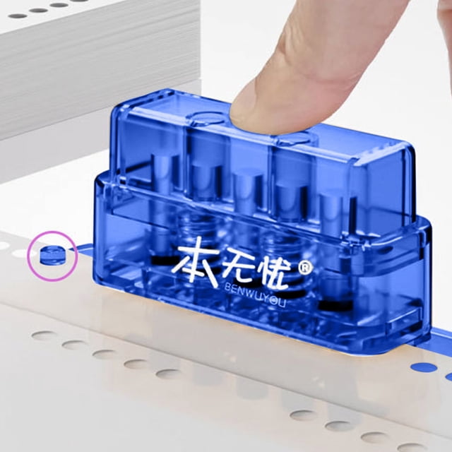 WHEANG 5 Hole Portable Paper Punch For Handheld Punching Tool For /Letter Size Sheets Adjustable Margin Lightweight For School Use