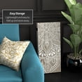 thumbnail image 5 of 3 ft. Short Double Sided Mandala on Oak Canvas Folding Screen, 5 of 7