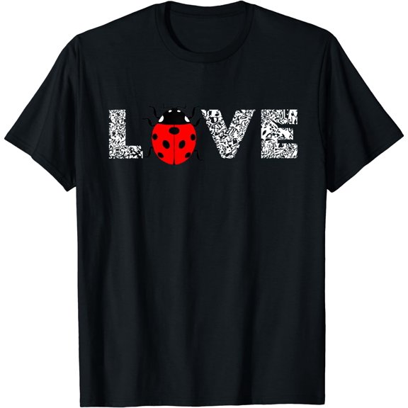 Ladybug White Leopard Love Insect Cute Ladybug Insect T-Shirt