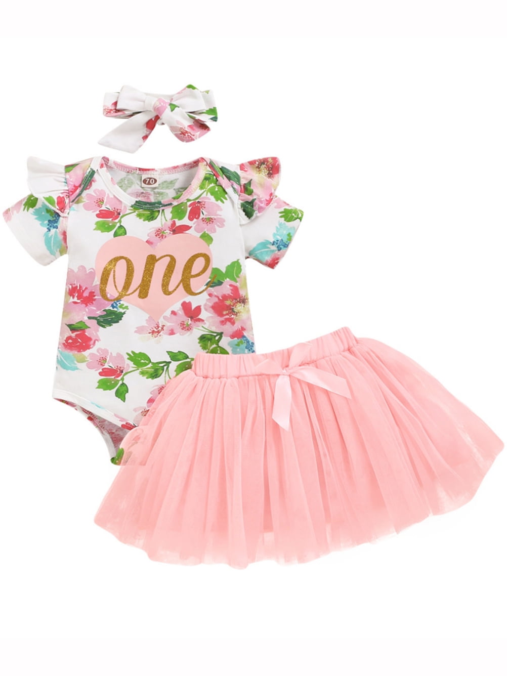 Baby Girl 1st Birthday Cake Smash Party Outfit Tutu Dress Disney Minnie 12M UK 