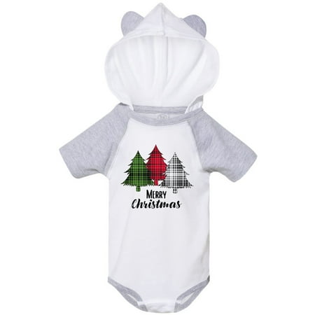 

Inktastic Merry Christmas Plaid Trees Gift Baby Boy or Baby Girl Bodysuit
