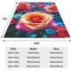 thumbnail image 5 of Manta de rosas, regalo para mujeres y niñas, regalo de Navidad, día de San Valentín, manta romántica con rosas rojas y flores, decoración temática para dormitorio, sala de estar, sofá, edredón de, 5 of 8