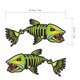 thumbnail image 5 of Adhesivo 2 piezas Peces Dientes Pegatinas de boca Pegatinas de esqueleto Peces Barco de pesca Canoa TOMSHOO Adhesivo, 5 of 7