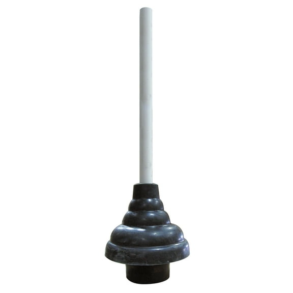 Plumb Pak Double-Thrust Plunger with 6" Force Cup and 19" Handle, White/Black