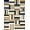 Navy Blue Gray Cream, Pattern 6, variant on ODIKA 8'x10' Washable Area Rug Non-Slip Chair-Friendly Mat Striped Vintage Farmhouse Bands Distressed Colorblock Border for Dining Room, Large Office, Lounge