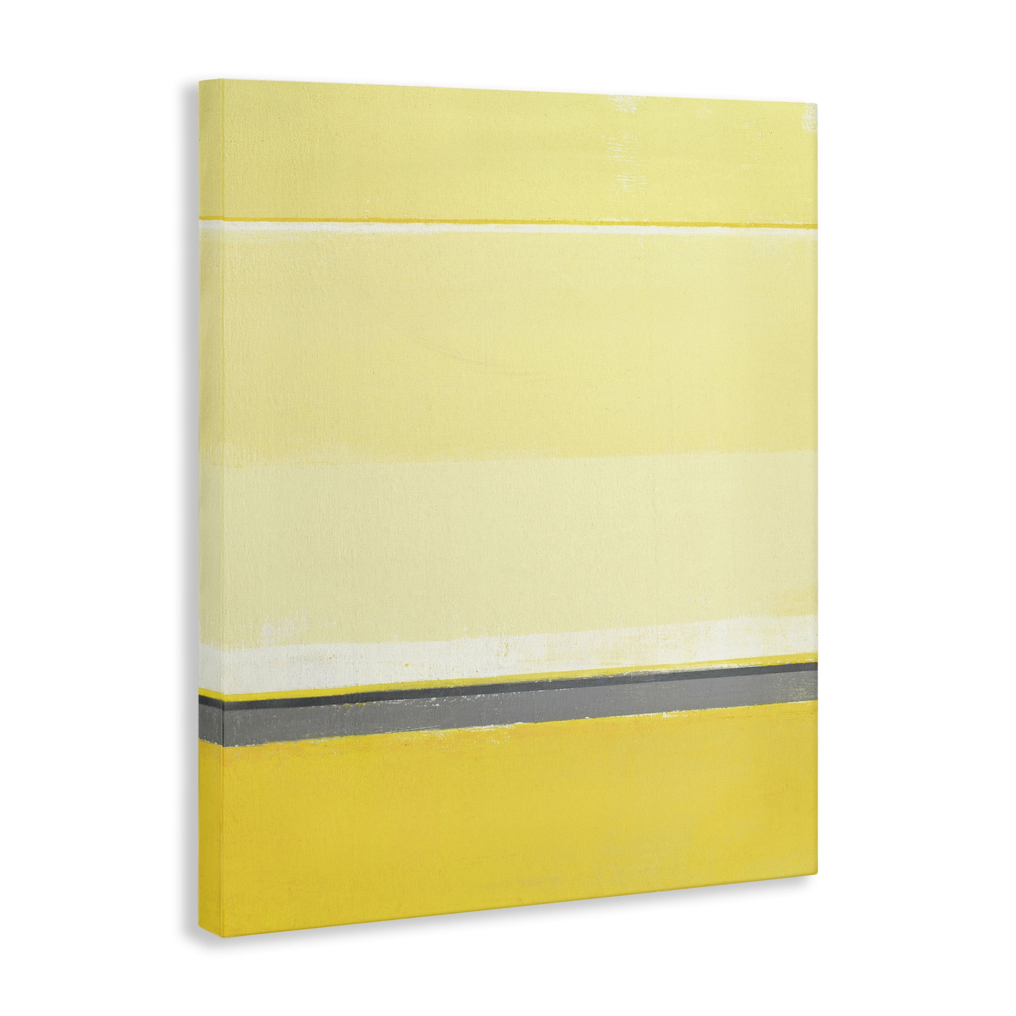 Stupell Industries Yellow Minimal Abstract Abstract Painting Gallery Wrapped Canvas Art Print Wall Art, 24 x 30