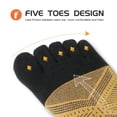 thumbnail image 3 of Coolmax Short Tube Five-Toe Socks Breathable and Moisture-Wicking Sports Socks Running Socks Toe Separators, 3 of 6