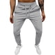 thumbnail image 2 of Pantalones de chándal con cordón para hombre: pantalones informales de cintura media con bolsillos, ajuste elástico de poliéster, ropa para entrenamiento diario, 2 of 4