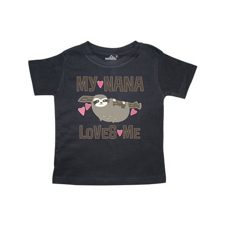 

Inktastic My Nana Loves Me Sloth Gift Toddler Toddler Girl T-Shirt