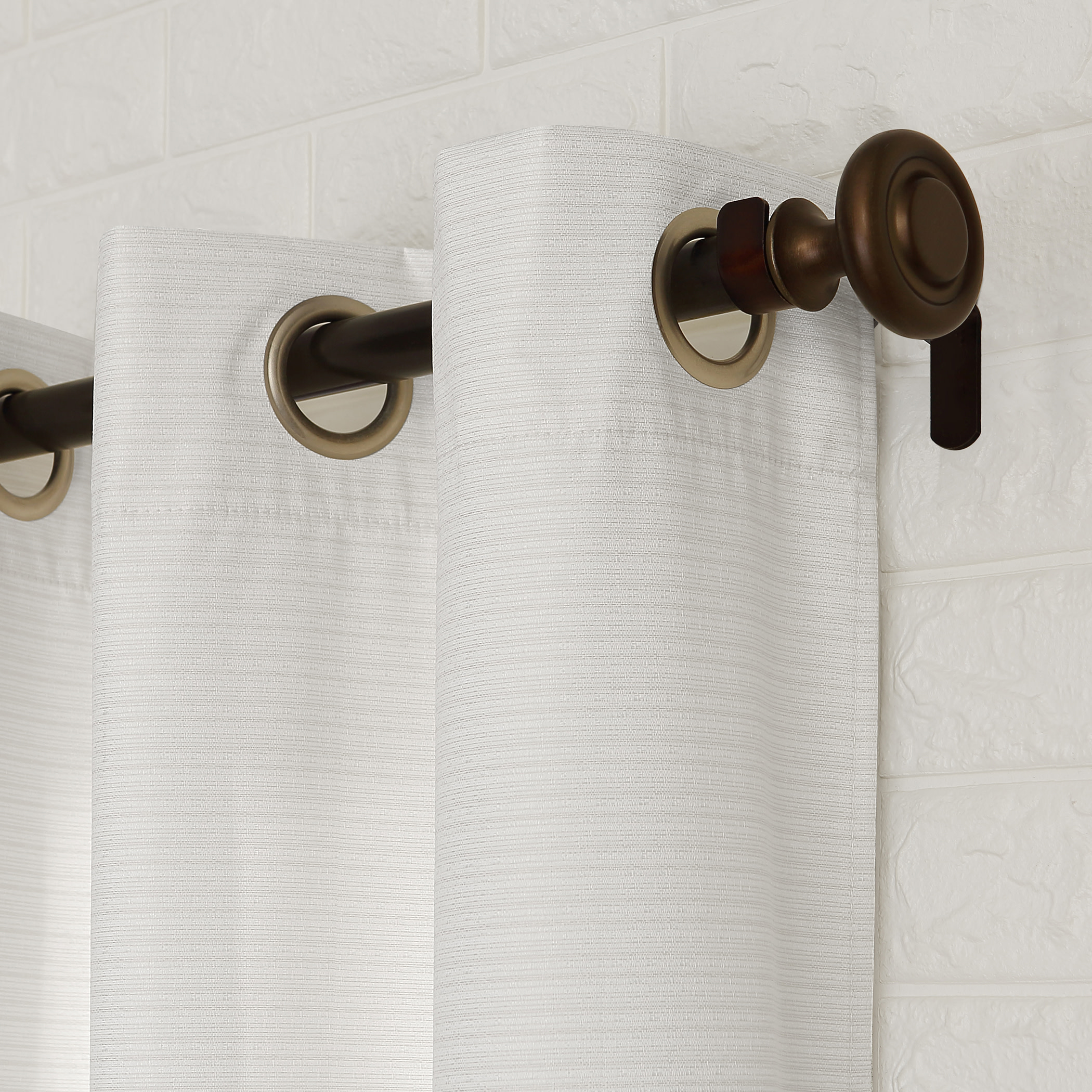 Sun Zero Arlo 2-Piece Room Darkening Curtain Panel Pair, Pearl photo 2