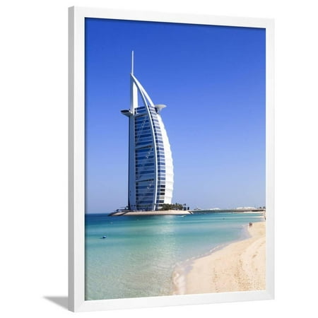 The Iconic Burj Al Arab Hotel, Jumeirah, Dubai, United Arab Emirates, Middle East Framed Print Wall Art By Amanda