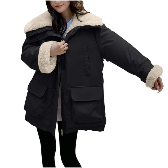 Taqqpue Womens Oversized Quilted Jackets Lightweight Long Sleeve Full Zipper Puffer Jacket Winter Keep Warm Casual Hooded Coats with Pockets
