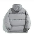 thumbnail image 4 of LNZGNM Mens Winter Jackets with Hood Thicken Thermal Mens Puffer Jacket with Hood Big and Tall Lightweight Down Jackets Outdoor Hooded Coat, Light Gray XL, 4 of 5