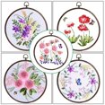 thumbnail image 5 of 3 Pieces 6 inch Round Embroidery Hoops Bulk Imitated Wood Circle Cross Stitch Hoop Ring, 5 of 5