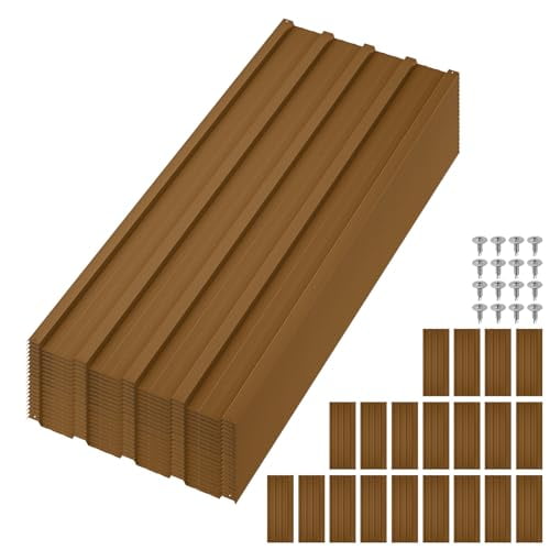 20‑Pack Galvanized Corrugated Metal Roof Panels, Waterproof Rustproof Roofing Sheets