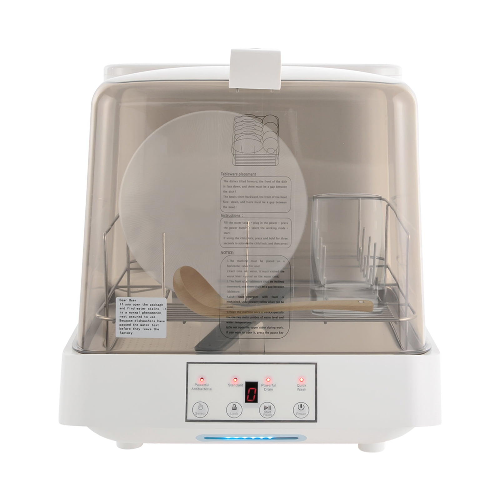 Portable Countertop Dishwasher, Automatic Dishwashing with Tank, Mini Dishwasher for Apartments, Dorms and RVs