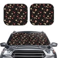 thumbnail image 2 of Xecao Red White Flowers for Foldable Car Sun Shades (2-Pack) offer sun protection with an easy-fold design for convenient windshield shading., 2 of 7