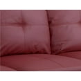 thumbnail image 5 of PonLiving Frame 103.5'' Left or Right Facing Sleeper Sectional with Storage Ottoman, Living Room Sectional Couches Set, Red Leather Sectional Sofa, 5 of 5
