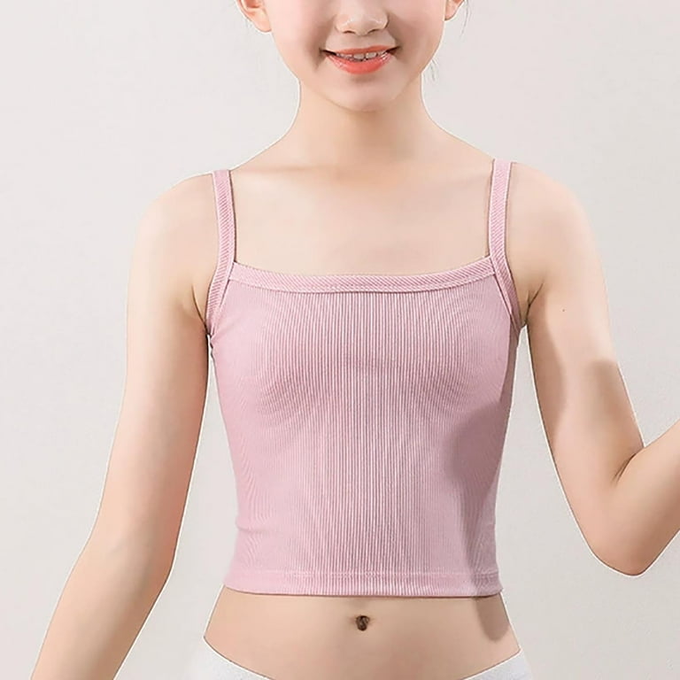 Jamicy Girls Tank Tops with Built In Bras Children's