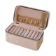 thumbnail image 3 of Caja de almacenamiento para pulseras, expositor de joyas con cremallera y 9 ranuras Café ligero, 3 of 9