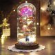 thumbnail image 1 of Artificial Flower Ornaments Mother's Day Gifts Beauty And The Beast Home Decor Wedding Eternal Galaxy Rose With Lights, 1 of 5