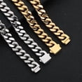 thumbnail image 3 of Four-Sided Polished Encrypted Cuban Link Stainless Steel Bracelet Necklace Men's Jewelry Titanium Steel Bracelet, 3 of 5