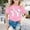 Pink, variant on Girls Tees Squid Theme Printed Children's Fashion Loose T Shirt