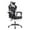 Black+White Gaming Chair, variant on Ergonomic Gaming Chair with Footrest,PVC Leather Video Game Chair for Adults,Headrest & Lumbar Support,Adjustable Backrest,Pink