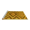 thumbnail image 2 of Ahgly Company Machine Washable Indoor Rectangle Oriental Yellow Traditional Area Rugs, 6' x 9', 2 of 4