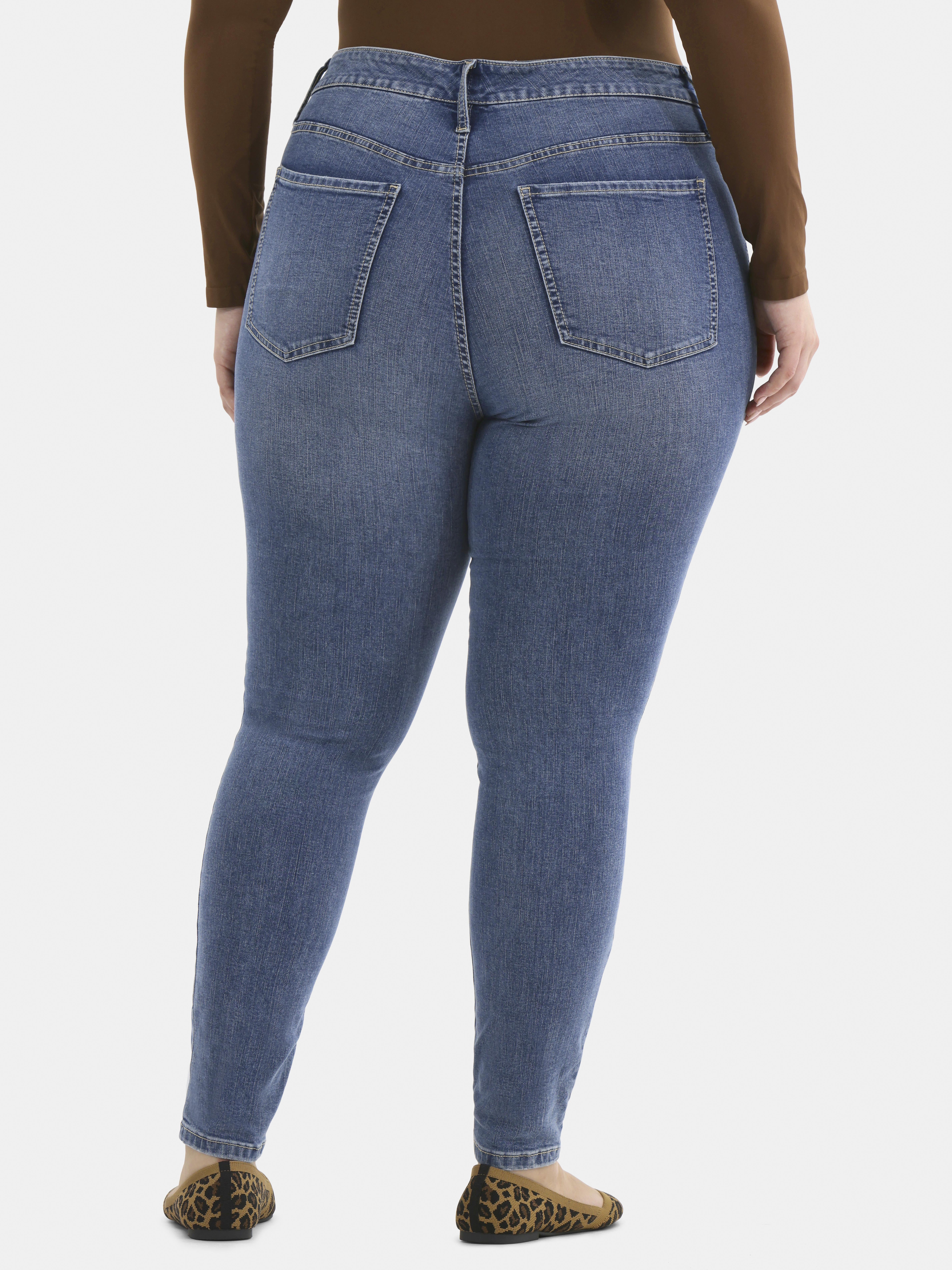 Terra & Sky Women's Plus Size Skinny High Rise Jeans, Sizes 16W-26W