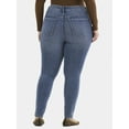 thumbnail image 3 of Terra & Sky Women's Plus Size Skinny High Rise Jeans, Sizes 16W-26W, 3 of 5