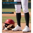 thumbnail image 3 of Exxact Sports Over the Calf Baseball Socks - Athletic Tube Socks for Football, Softball, Hockey, Youth & Adult Sizes (Black, Small), 3 of 7