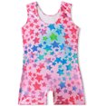 thumbnail image 4 of WOLLED 3-12Y Toddler Kids Gymnastics Leotards for Girls Sparkle Sleeveless Athletic Dance Gymnastics Leotards with Matching Hair Scrunchie, 4 of 10