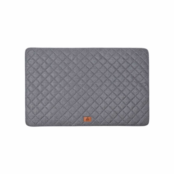 Large Dog Crate Pad Soft Washable Antiskid Kennel Mat Thin Pet Bed Cushion For Medium Large Dogs Cozy Sleeping Pad Gray 40 X 25 Inch