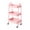 Pink/17.40 x 12.00 x 31.00 inch, variant on Alvantor 3-Tier Rolling Cart, Metal Rolling Utility Cart with Lockable Wheels, Multi-Functional Heavy Duty Storage Cart Organizer for Bathroom, Kitchen, Living Room, Office