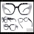 thumbnail image 2 of Womens Clear Lens Luxury Oversized Plastic Cat Eye Fashion Eye Glasses Grey Tortoise, 2 of 8