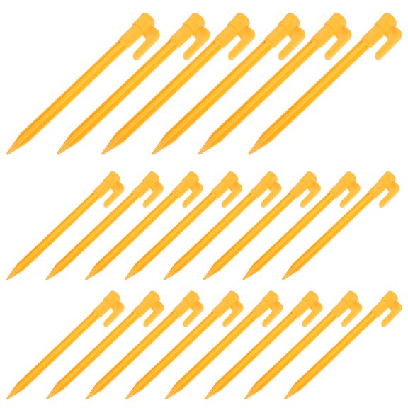24 Pcs Plastic Tent Stakes Camping Tarp Beach Canopy Metal Abs